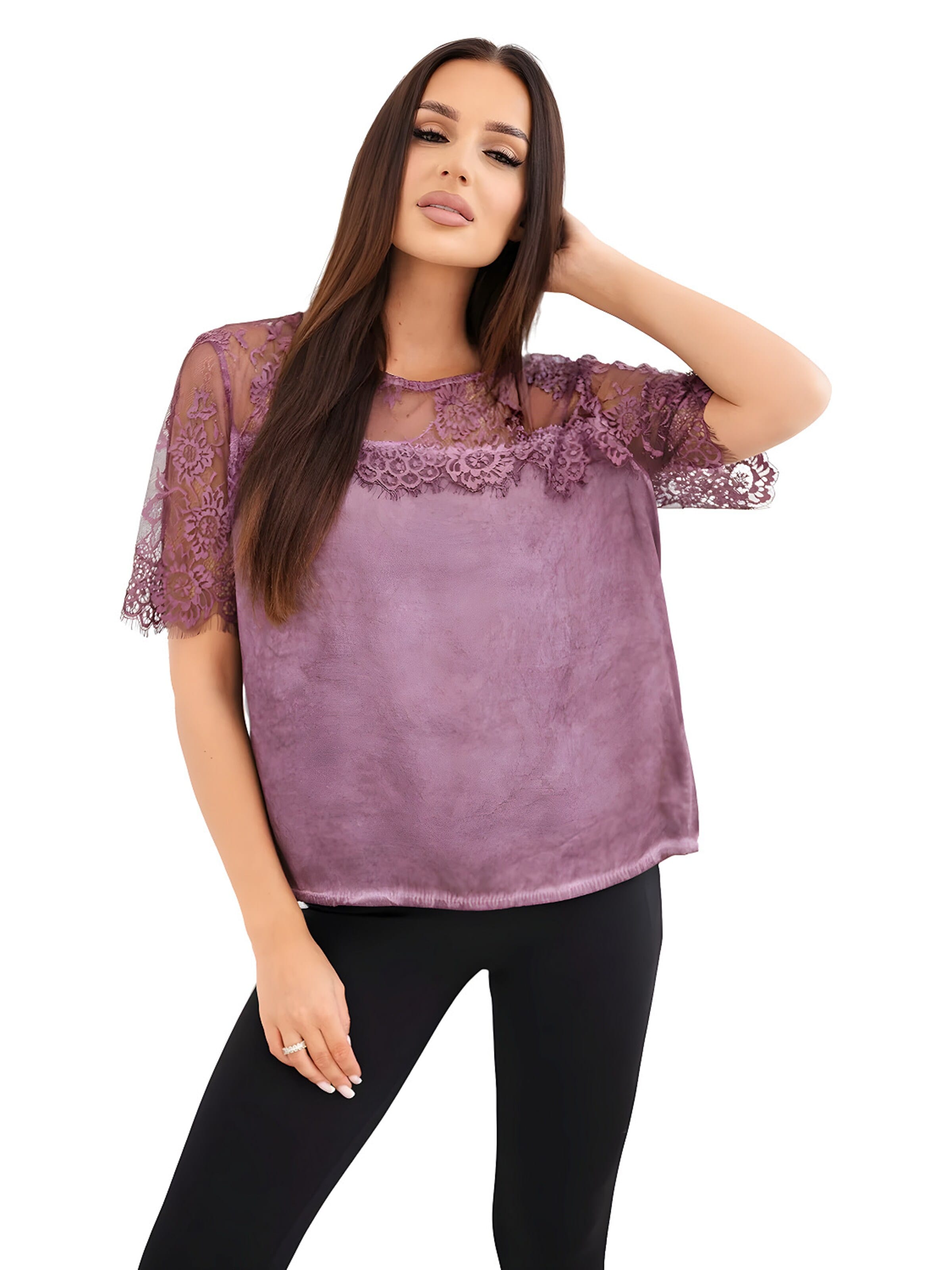 Lumera Bluse 'Cosima'‌‌‌‌‌‌‌‌ in Lila: Vorderseite