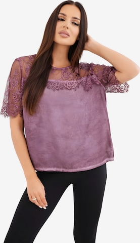 Lumera Bluse 'Cosima' in Lila: Vorderseite