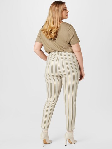 ONLY Carmakoma Slimfit Housut 'GOLDTRASH' värissä beige