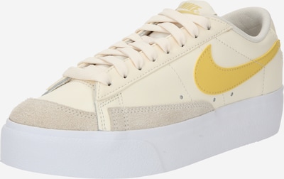 Nike Sportswear Platform trainers 'Blazer' in Ivory / Dark beige / Yellow, Item view