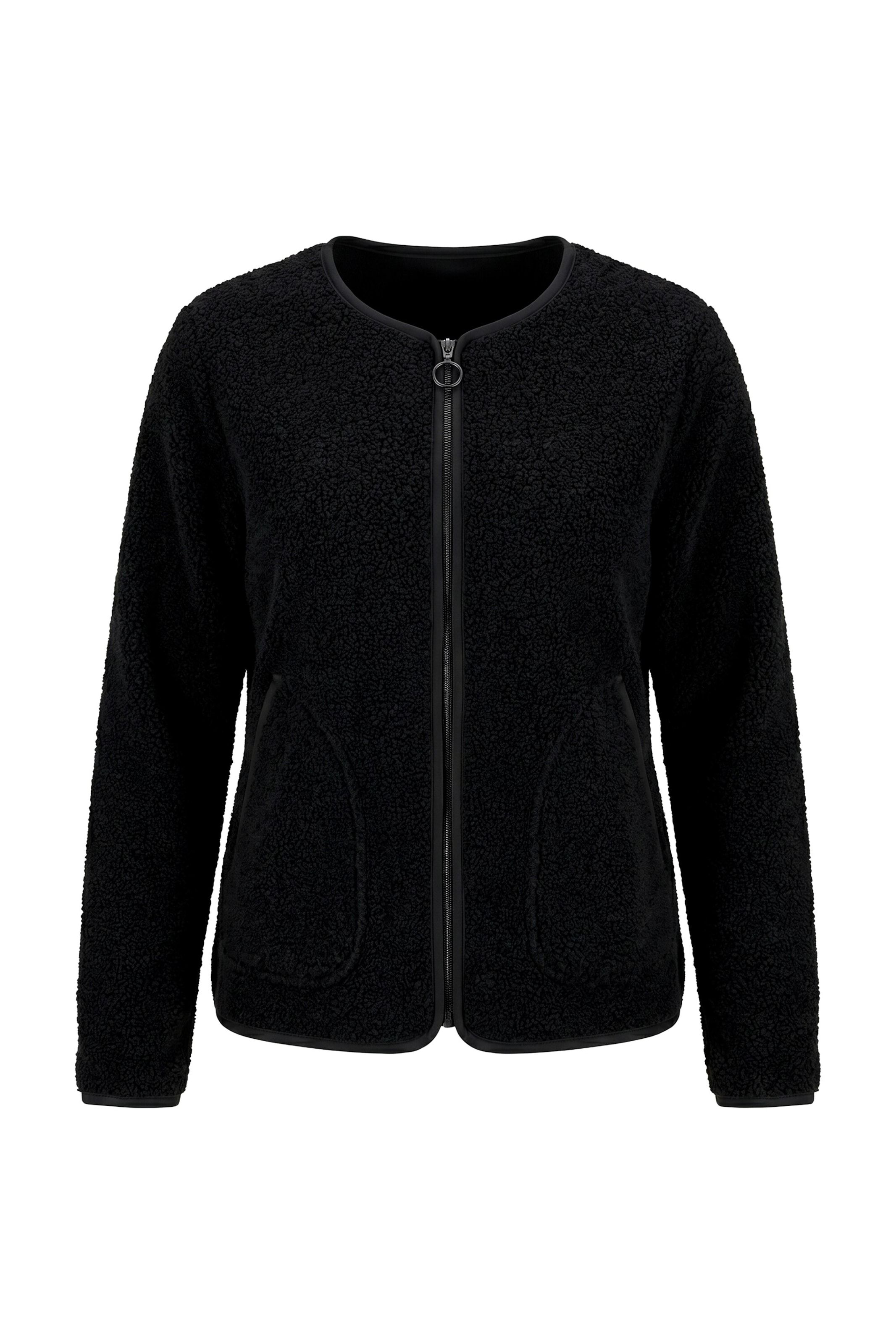 Ulla Popken Between-season jacket in Black: front