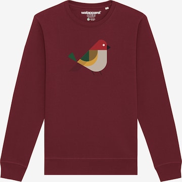 Watapparel Sweatshirt ' Vogel ' in Rot: Vorderseite