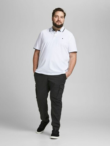 Jack & Jones Plus Tapered Cargobyxa 'Paul' i grå