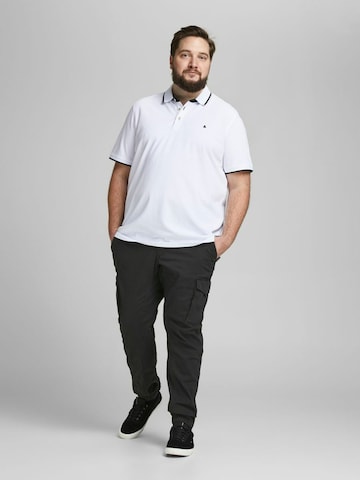 Jack & Jones Plus Tapered Cargobroek 'Paul' in Grijs