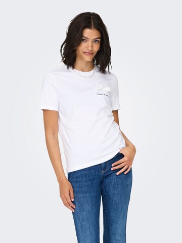 Tricou 'ONLOLIVIA' de la ONLY pe alb: față