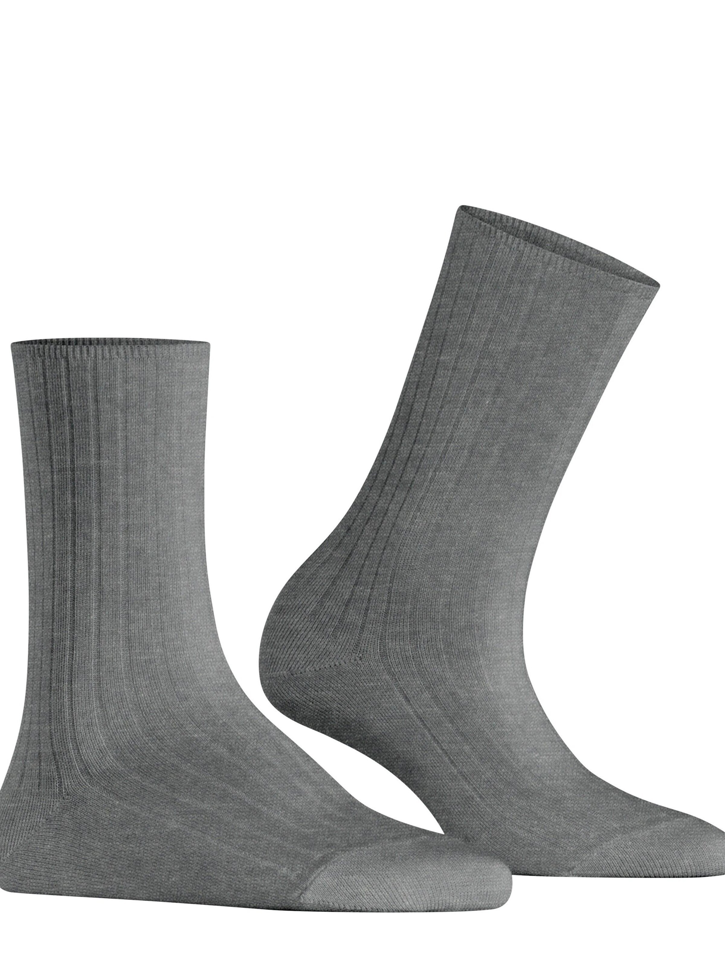 FALKE Socken 'Cotton Rib'‌‌ in Grau: Vorderseite