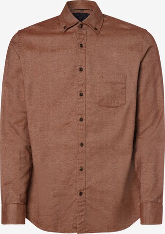 OLYMP Regular fit Button Up Shirt in Brown: front