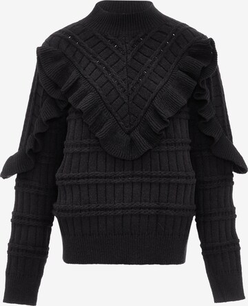 Pull-over faina en noir : devant