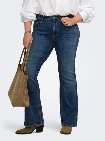 ONLY Carmakoma Flared Jeans 'CARWilly' in Blauw: voorkant