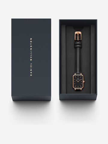 Daniel Wellington Analoginen kello 'Quadro Pressed Sheffield RG Black' värissä musta