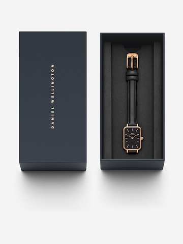 juoda Daniel Wellington Analoginis (įprasto dizaino) laikrodis 'Quadro Pressed Sheffield RG Black'