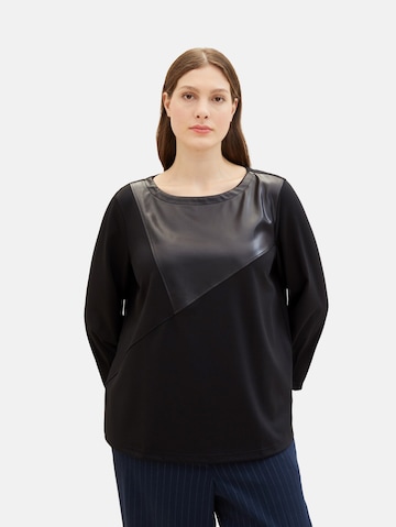 T-shirt Tom Tailor Women + en noir : devant