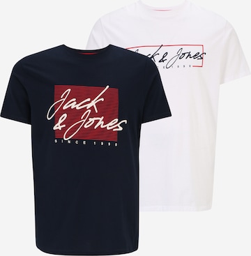 Jack & Jones Plus T-Shirt 'ZURI' in Blau: predná strana