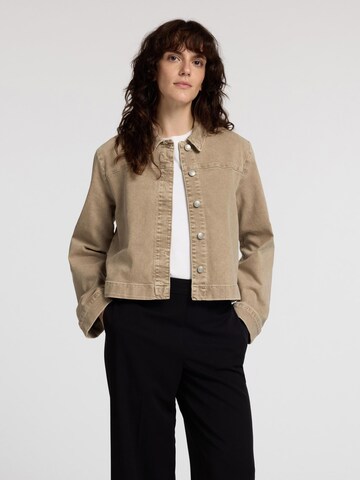 Veste mi-saison SELECTED en beige : devant