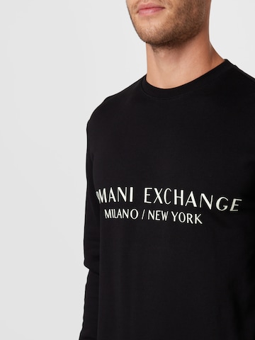 Bluză de molton de la ARMANI EXCHANGE pe negru