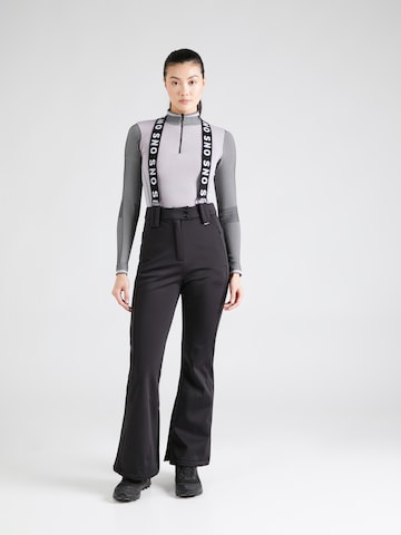 TOPSHOP Flared Sports trousers in Black: front