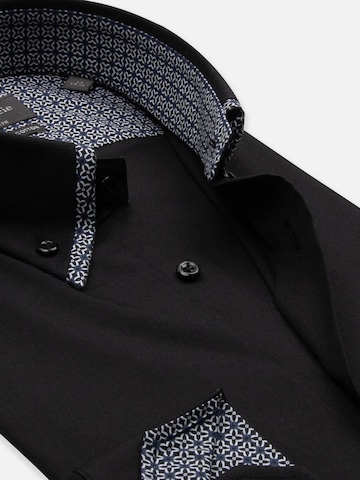 7Camicie Slim fit Zakelijk overhemd in Zwart