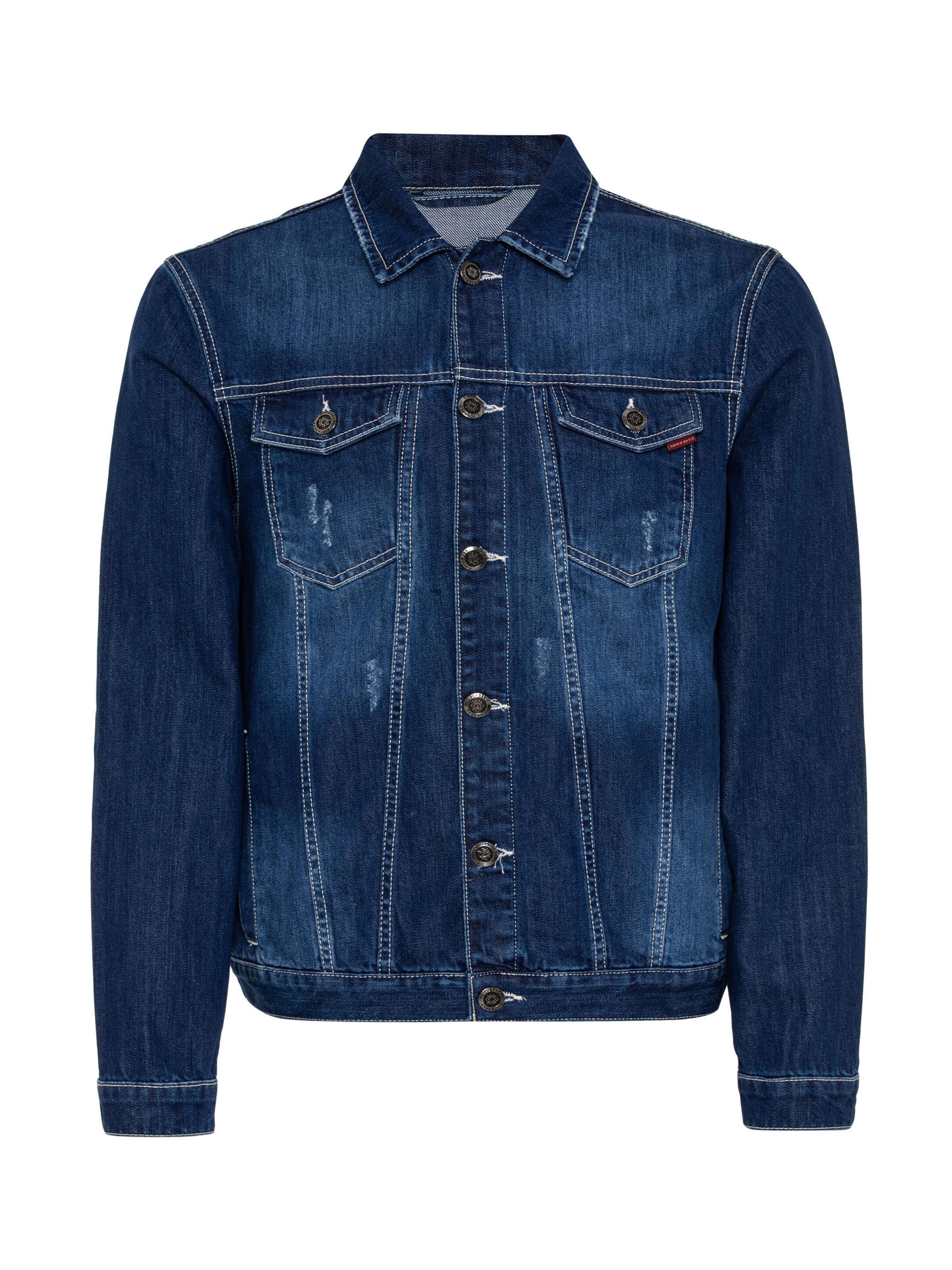 CIPO & BAXX Jacke 'CJ289' in Jeansoptik in dunkelblau, Produktansicht