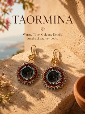 Boucles d'oreilles 'TAORMINA' Alster Herz en marron