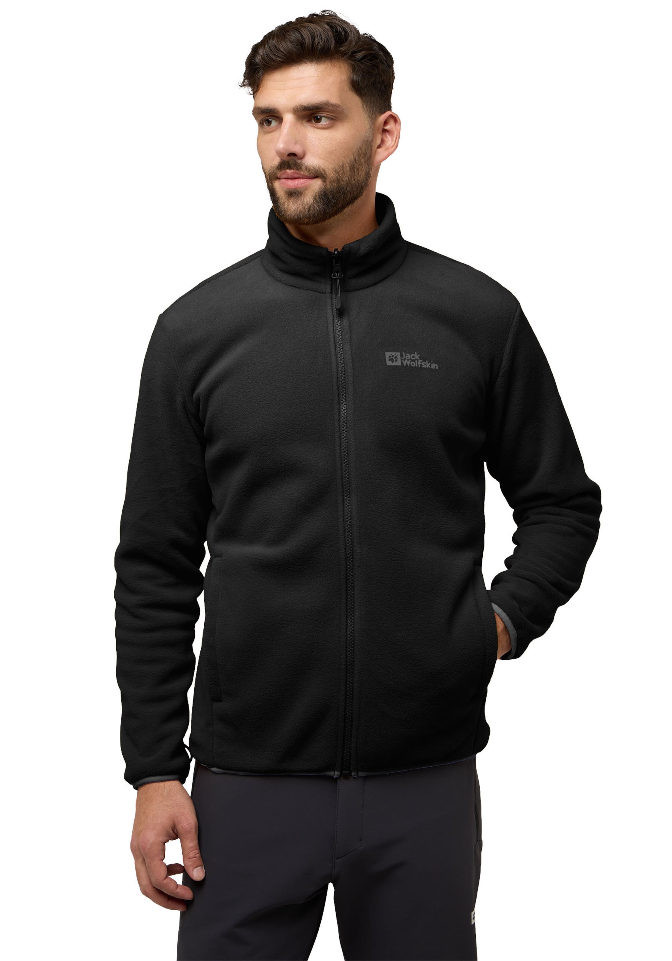 JACK WOLFSKIN Куртка в спортивном стиле в Черный: спереди