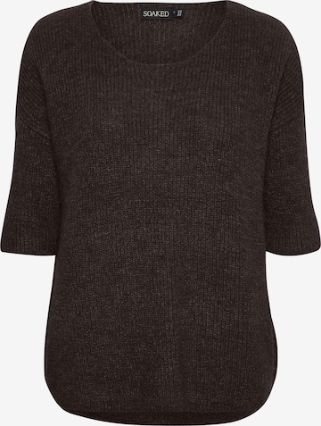SOAKED IN LUXURY Pullover 'Tuesday' in Braun: Vorderseite