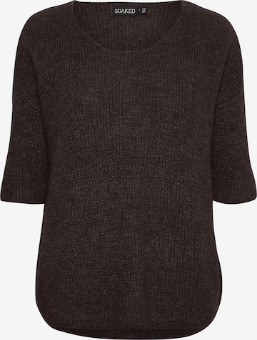 SOAKED IN LUXURY Sweater 'Tuesday' in Brown: front