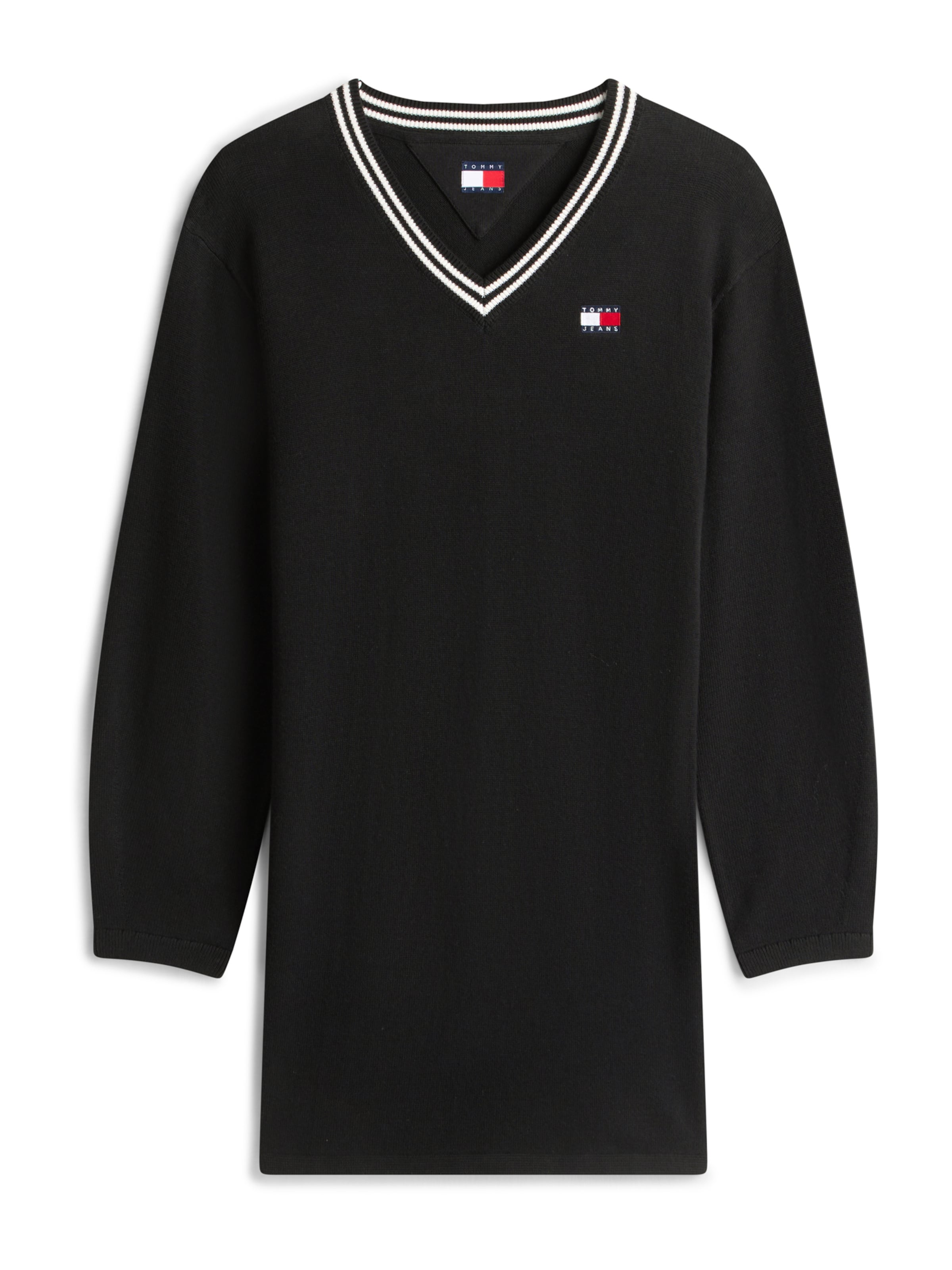 Tommy Jeans Πλεκτό φόρεμα σε μαύρο: μπροστά