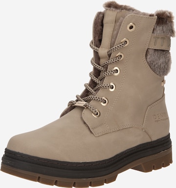 Bottines à lacets TOM TAILOR en blanc : devant