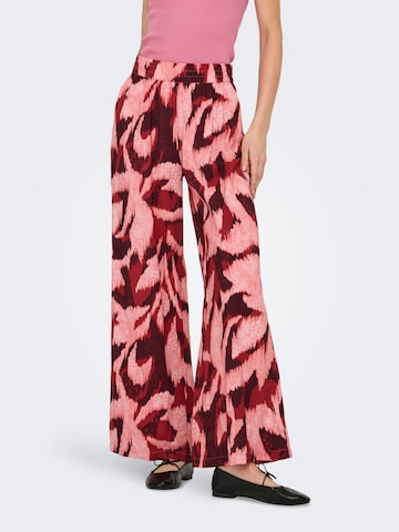 JDY Wide leg Broek 'JDYMiles' in Rood: voorkant