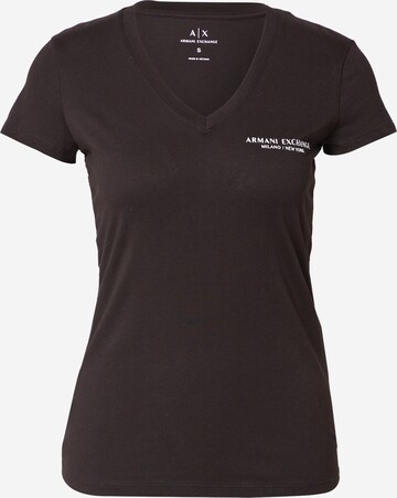 ARMANI EXCHANGE - Camiseta en negro: frente