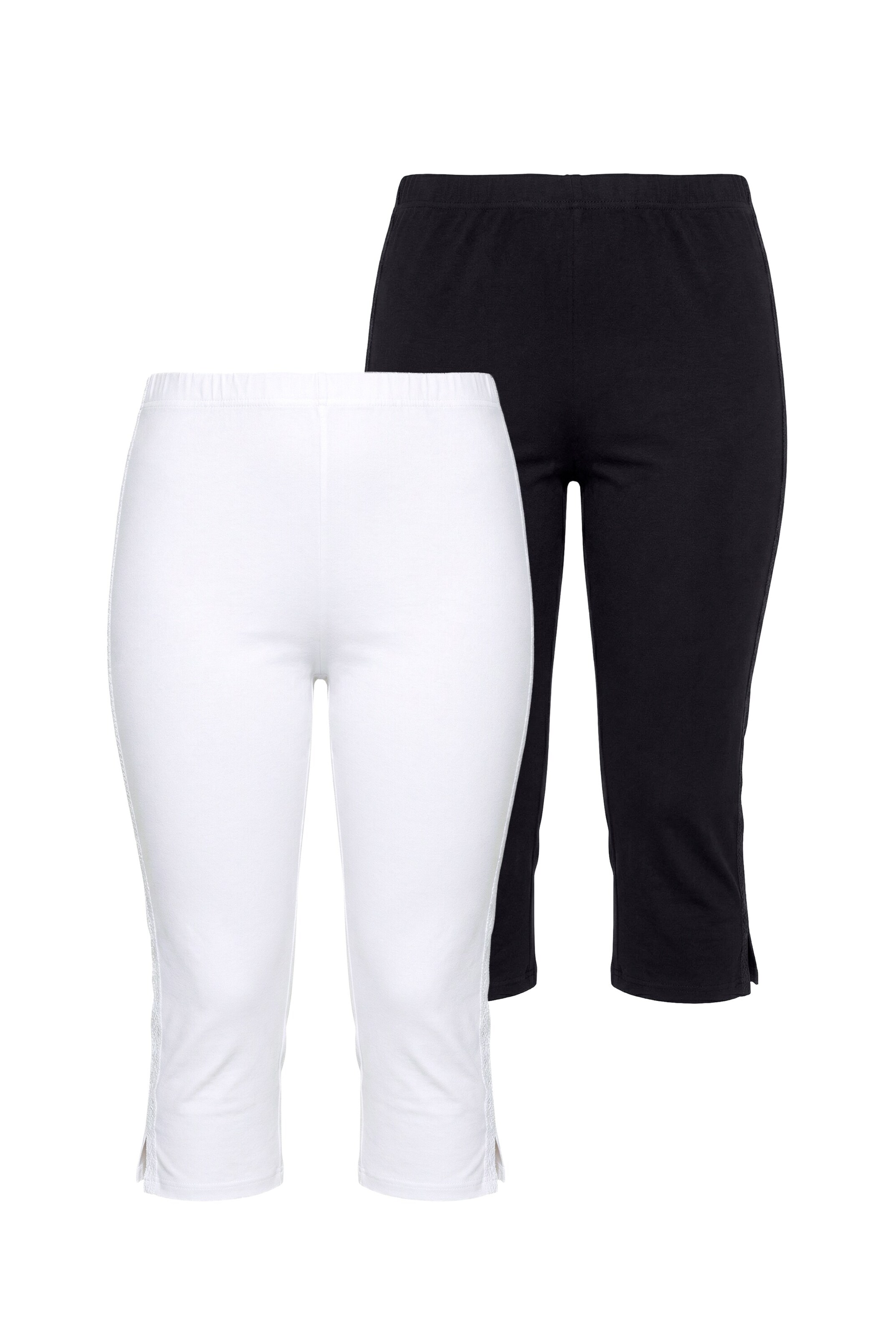 Ulla Popken Slim fit Pants in Black: front