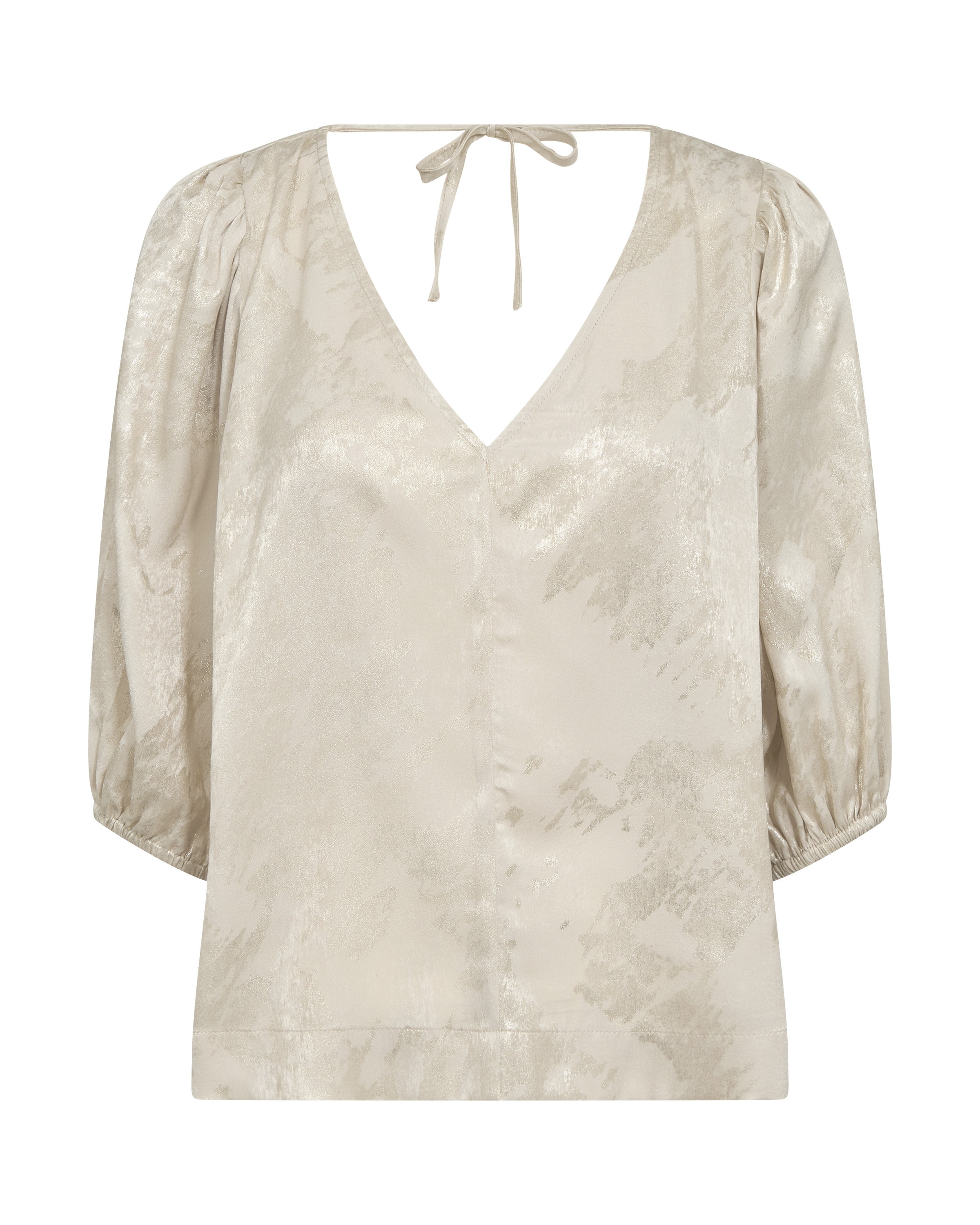 SOAKED IN LUXURY Blouse in Beige: voorkant