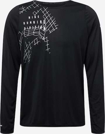 NIKE - Camiseta funcional en negro: frente