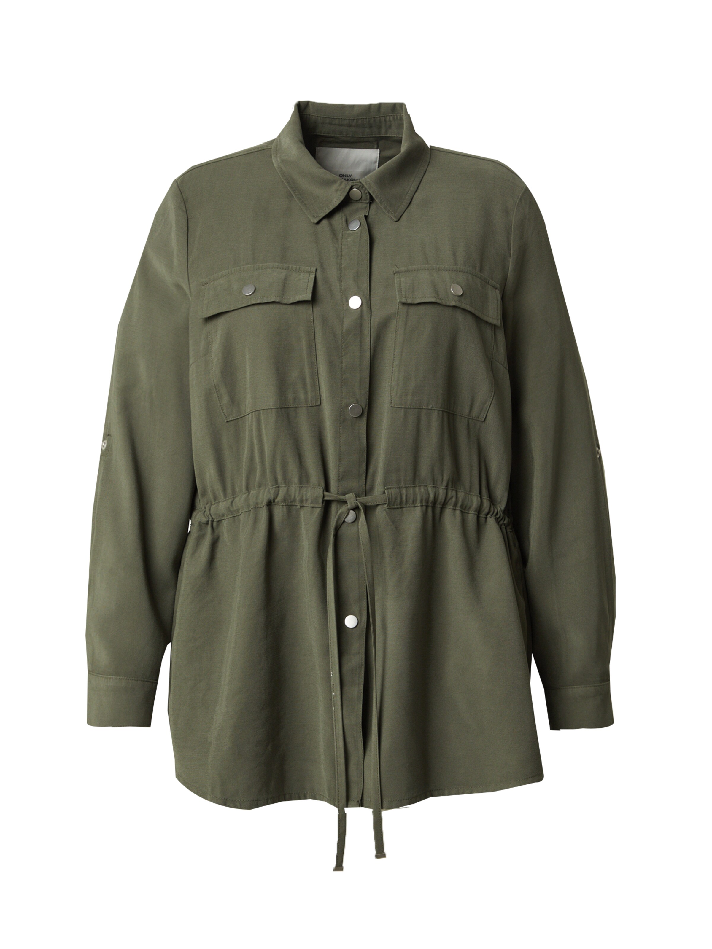 Giacca di mezza stagione 'CARAris' di ONLY Carmakoma in verde: frontale