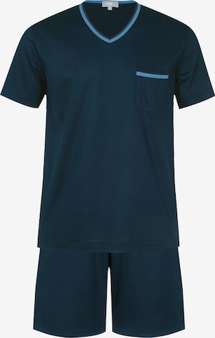 Mey Short Pajamas in Blue: front