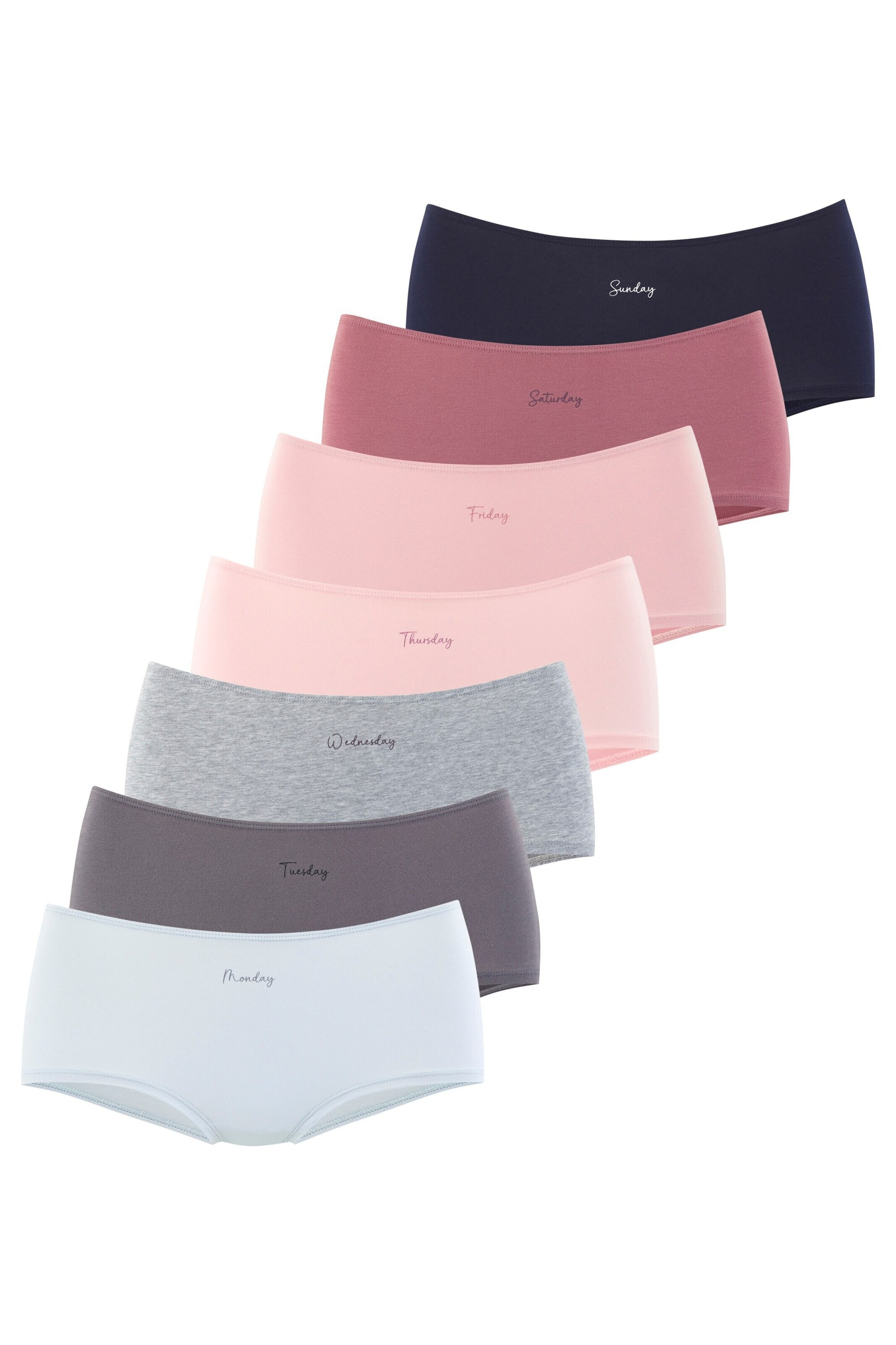 Chiloți pe XS VIVANCE by LASCANA pe bleumarin / albastru pastel / gri / gri închis / roz / roz închis, Vizualizare produs