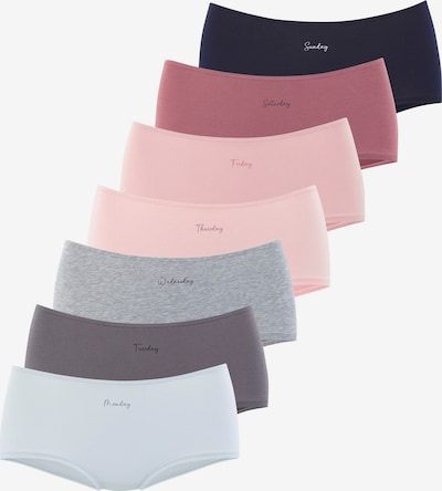 Chiloți pe XS VIVANCE by LASCANA pe bleumarin / albastru pastel / gri / gri închis / roz / roz închis, Vizualizare produs