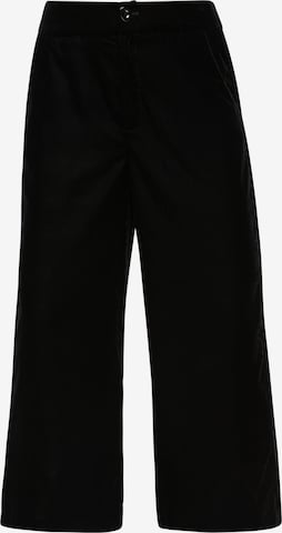 QS Wide leg Pants in Black: front