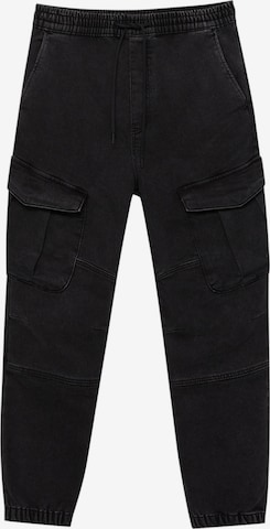 Jeans cargo Pull&Bear en noir : devant