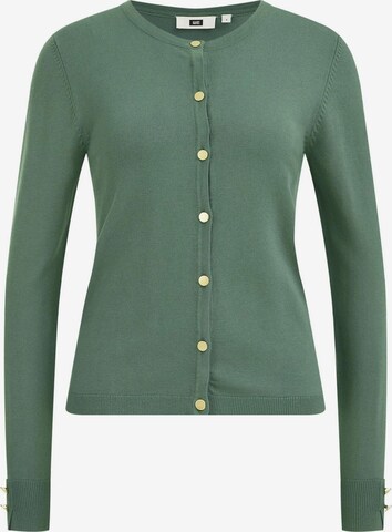 WE Fashion Knit cardigan in Green: front