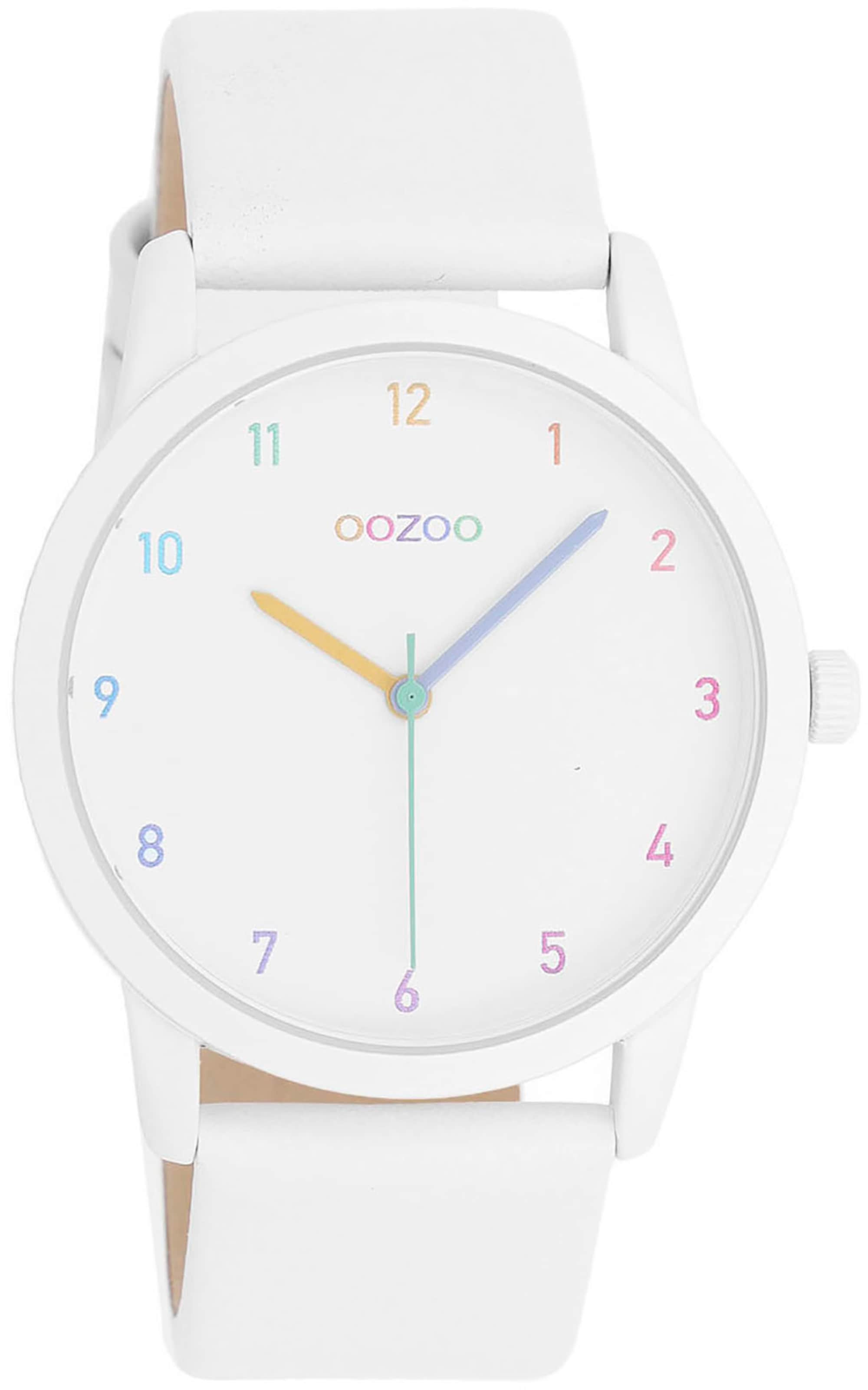 OOZOO Analog Watch in White: front