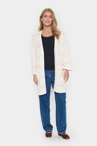 SAINT TROPEZ Oversized cardigan 'Joyce' i hvid