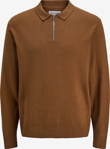 Pull-over 'JJEEmil' JACK & JONES en marron : devant