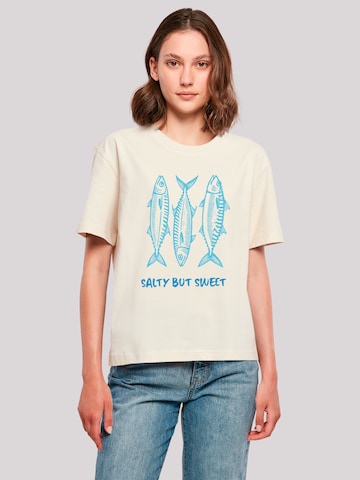 T-shirt 'Salty But Sweet' F4NT4STIC en beige : devant