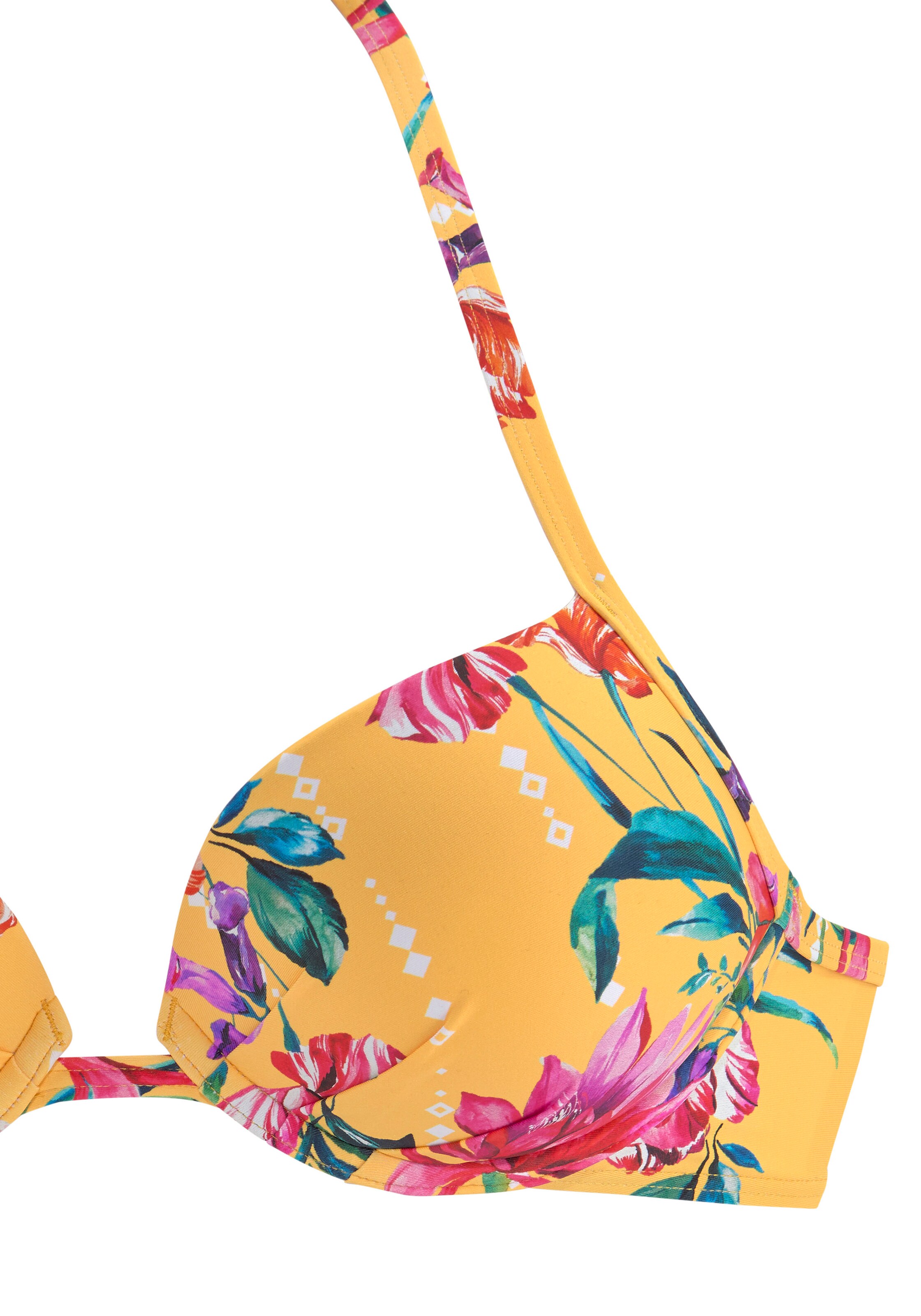 SUNSEEKER Push-up Bikini top in Yellow