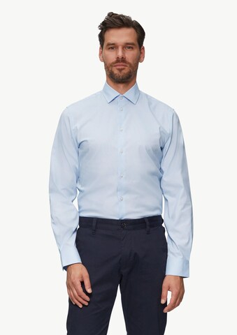 s.Oliver BLACK LABEL Slim fit Poslovna srajca | modra barva: sprednja stran