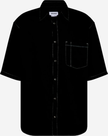 WEEKDAY Comfort fit Button Up Shirt 'Griffith' in Black: front