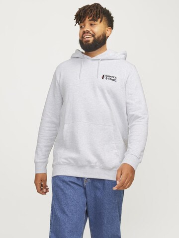 Sweat-shirt Jack & Jones Plus en blanc : devant