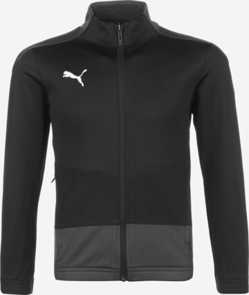 PUMA Athletic Jacket in Black: front