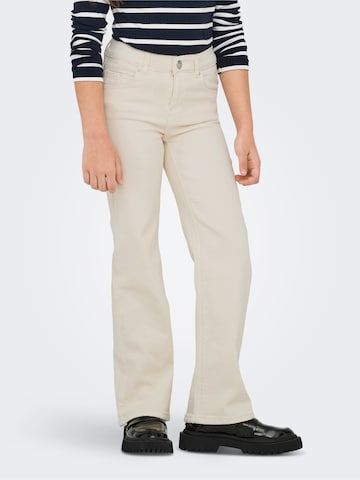 KIDS ONLY Bootcut Jeans 'KOGJuicy' in Beige: voorkant